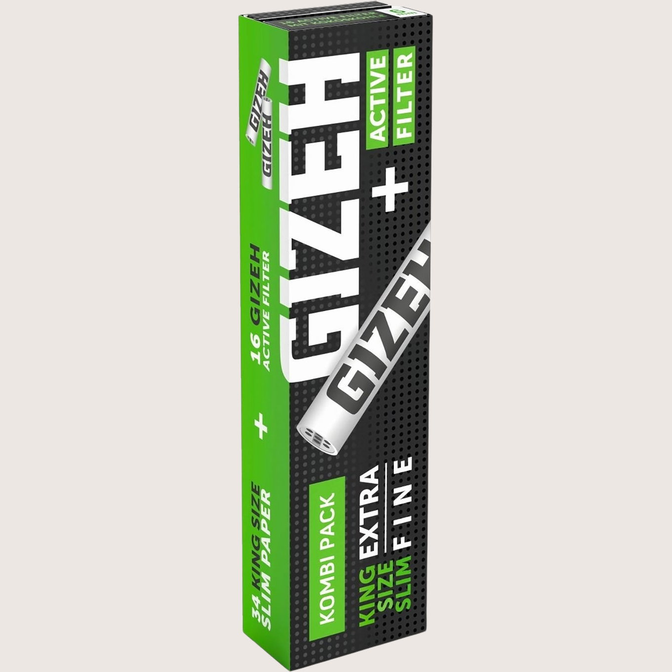 Gizeh Black King Size Slim + Active Filter 34 Blättchen