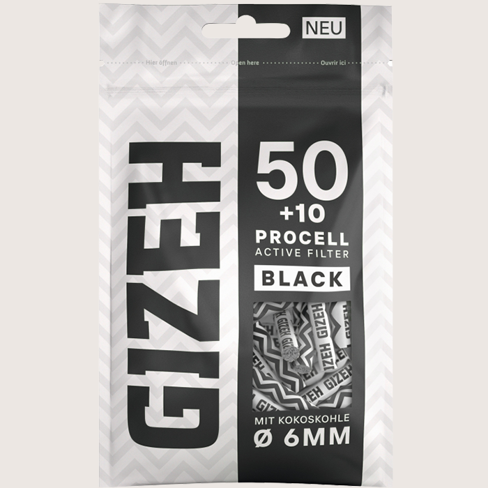Gizeh ProCell Active Filter Black 6 mm 60 Filter