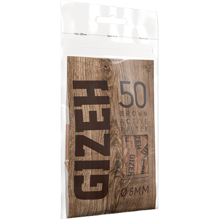 Gizeh Brown Active Filter 6 mm 50 Filter