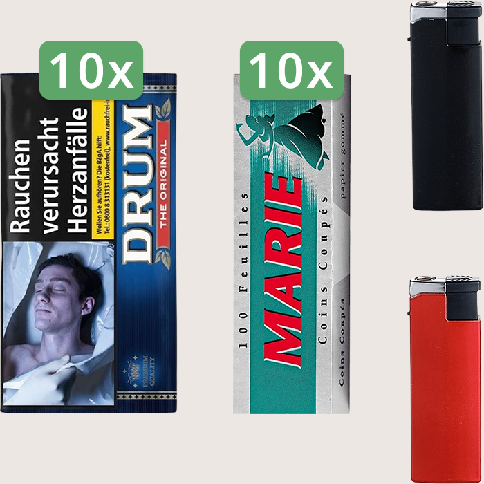 Drum Original 10 x 50 g Sparpaket mit 1.000 Marie Blättchen