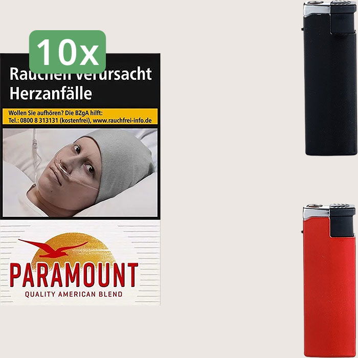Paramount Red 10 x 8,00 € Sparpaket mit 250 Zigaretten und Feuerzeugset