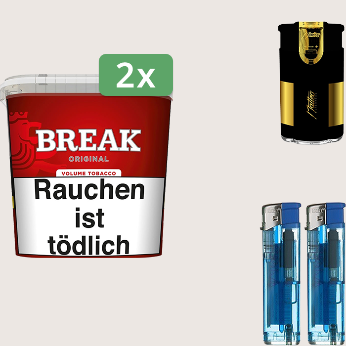 Break Original 2 x 185 g Sparpaket mit Feuerzeugset