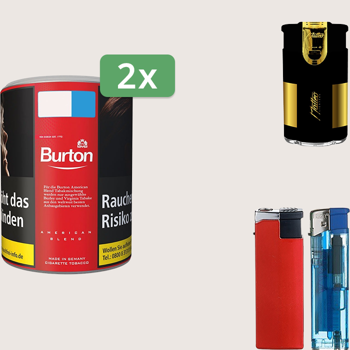 Burton Full Red 2 x 120 g Sparpaket mit Feuerzeugset