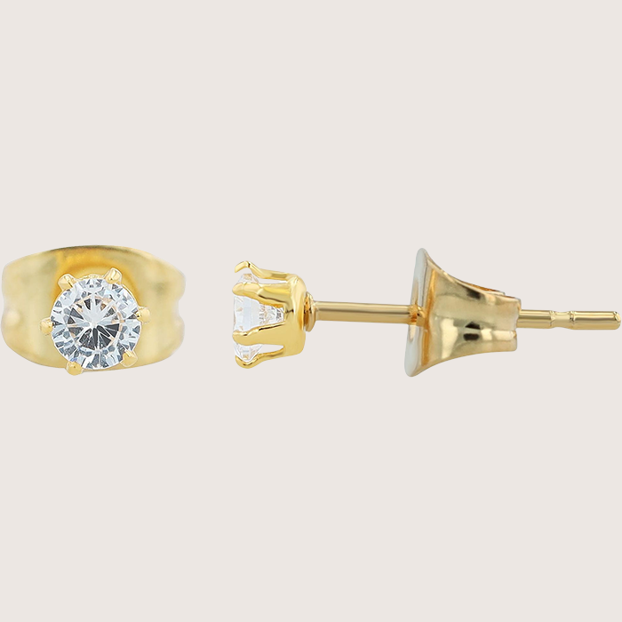 Akzent Ohrstecker Joss aus Edelstahl - goldfarben