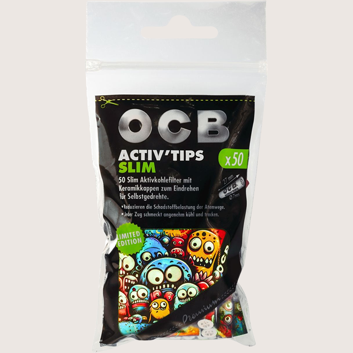OCB ActivTips Slim 7 mm Limited Edition 50 Filter OCB ActivTips Slim 7 mm Limited Edition 50 Filter
