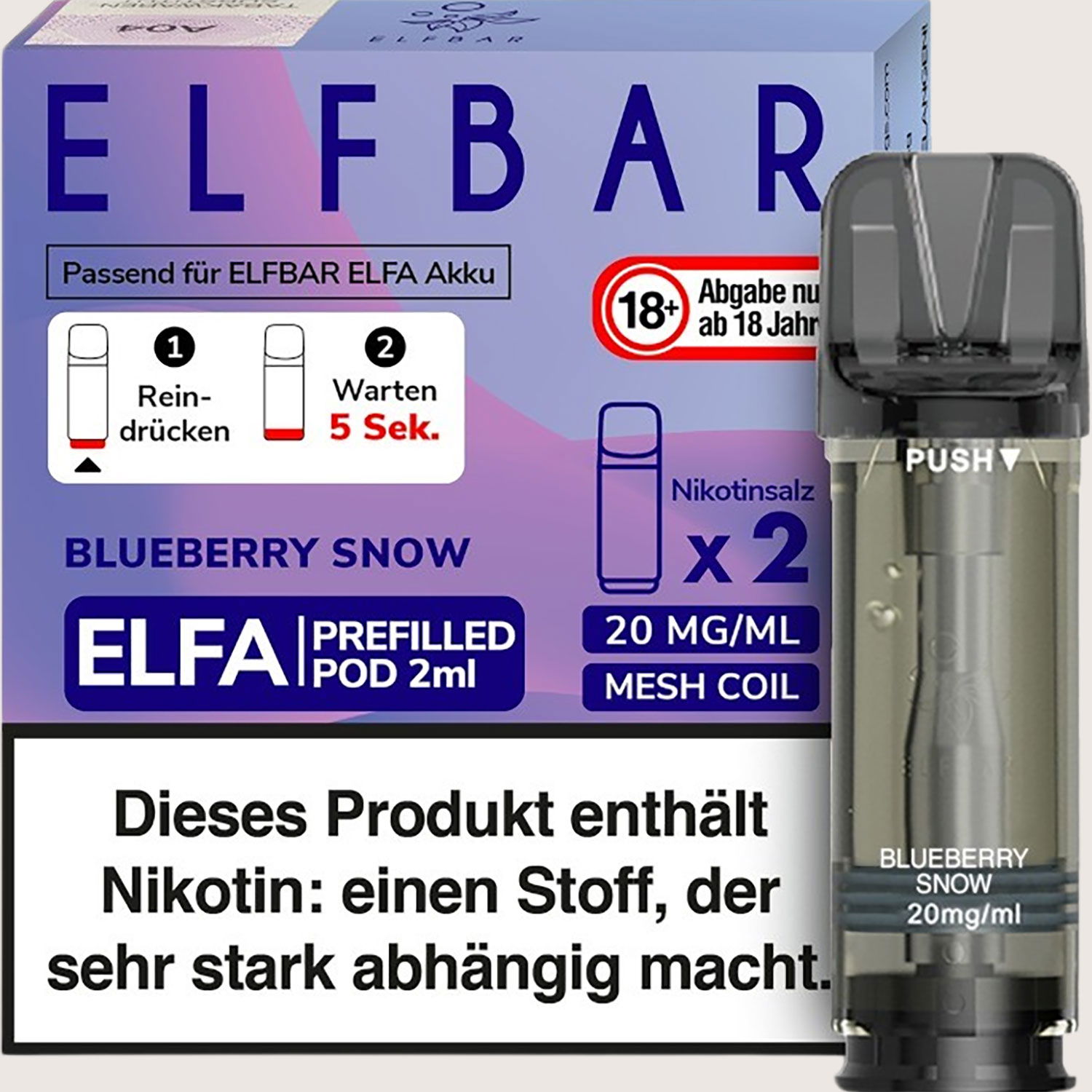 Elfa Pod Blueberry Snow