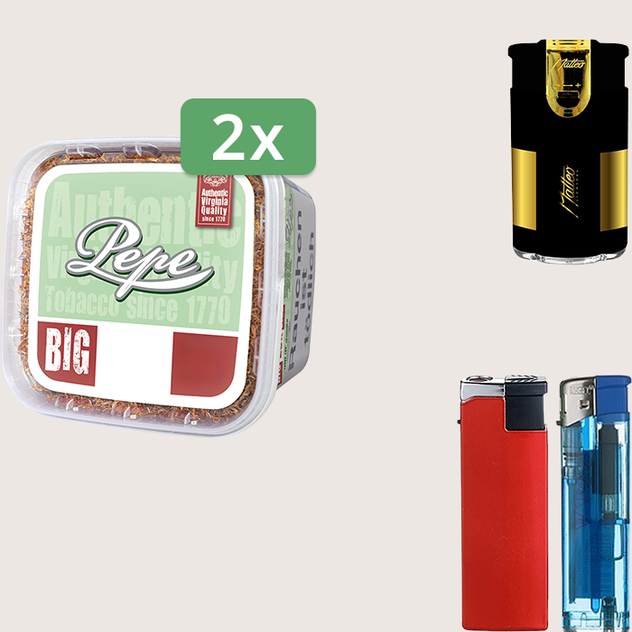 Pepe Bright Green 2 x 170 g Sparpaket mit Feuerzeugset