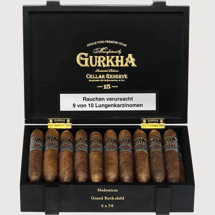Gurkha Cellar Reserve 15 Years - Limitada Hedonism Grand Rothchild Maduro Gurkha Cellar Reserve 15 Years - Limitada Hedonism Grand Rothchild Maduro