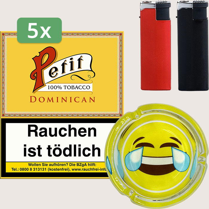 Nobel Petit Dominican 5 x 11,14 € Sparpaket mit 100 Zigarillos, Aschenbecher und Feuerzeugset Nobel Petit Dominican 5 x 11,14 € Sparpaket mit 100 Zigarillos, Aschenbecher und Feuerzeugset