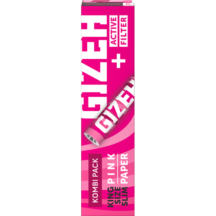 Gizeh Pink King Size Slim + Active Filter 34 Blättchen Gizeh Pink King Size Slim + Active Filter 34 Blättchen