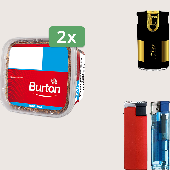 Burton Full Red 2 x 270 g Sparpaket mit Feuerzeugset