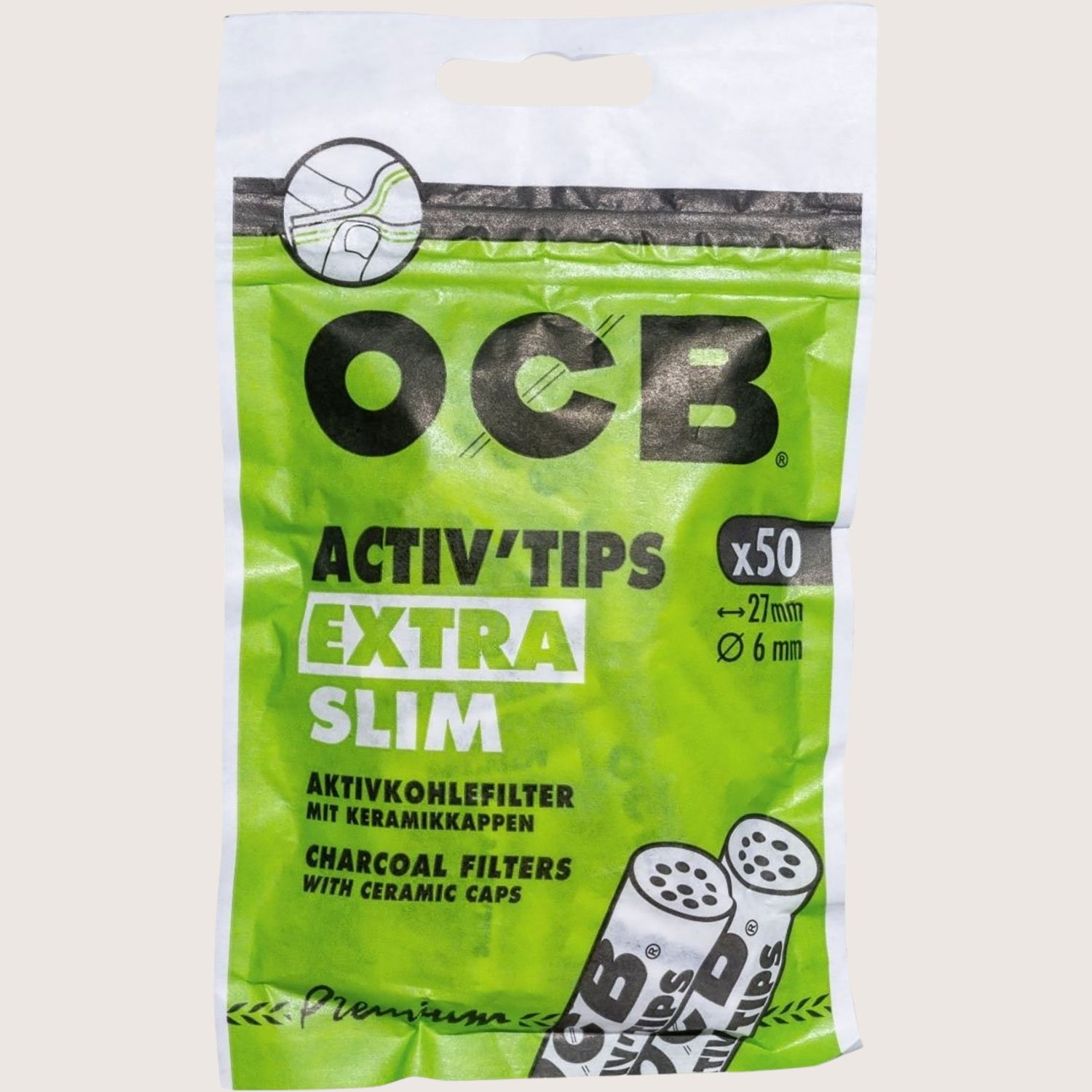 OCB ActivTips Extra Slim 6 mm 50 Filter