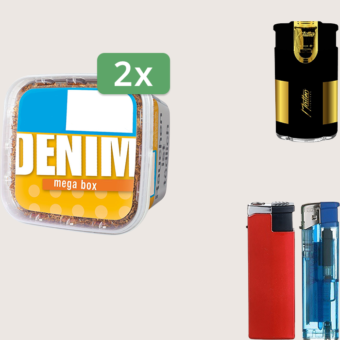 Denim Classic 2 x 220 g Sparpaket mit Feuerzeugset