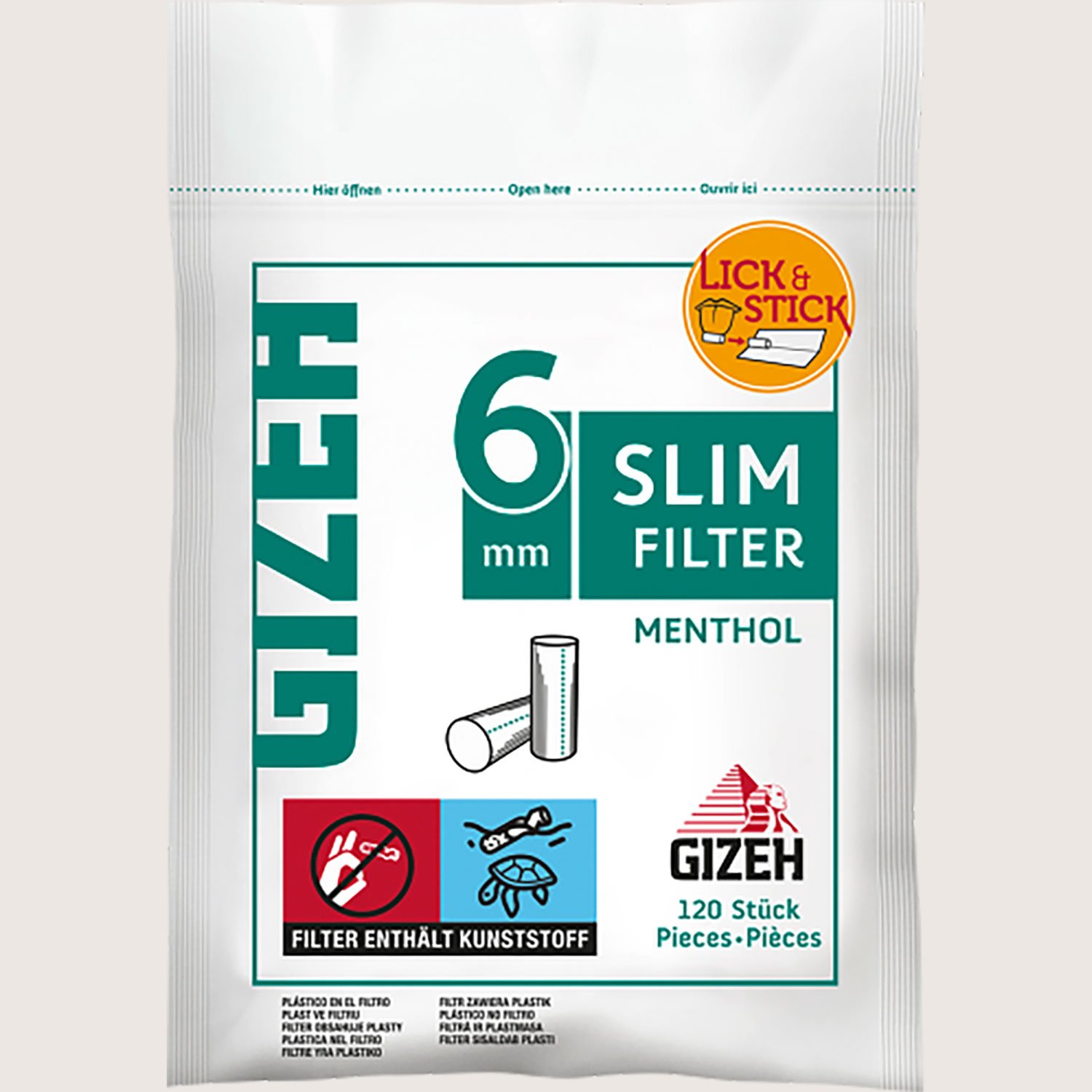 Gizeh Slim Filter Menthol 120 Filter