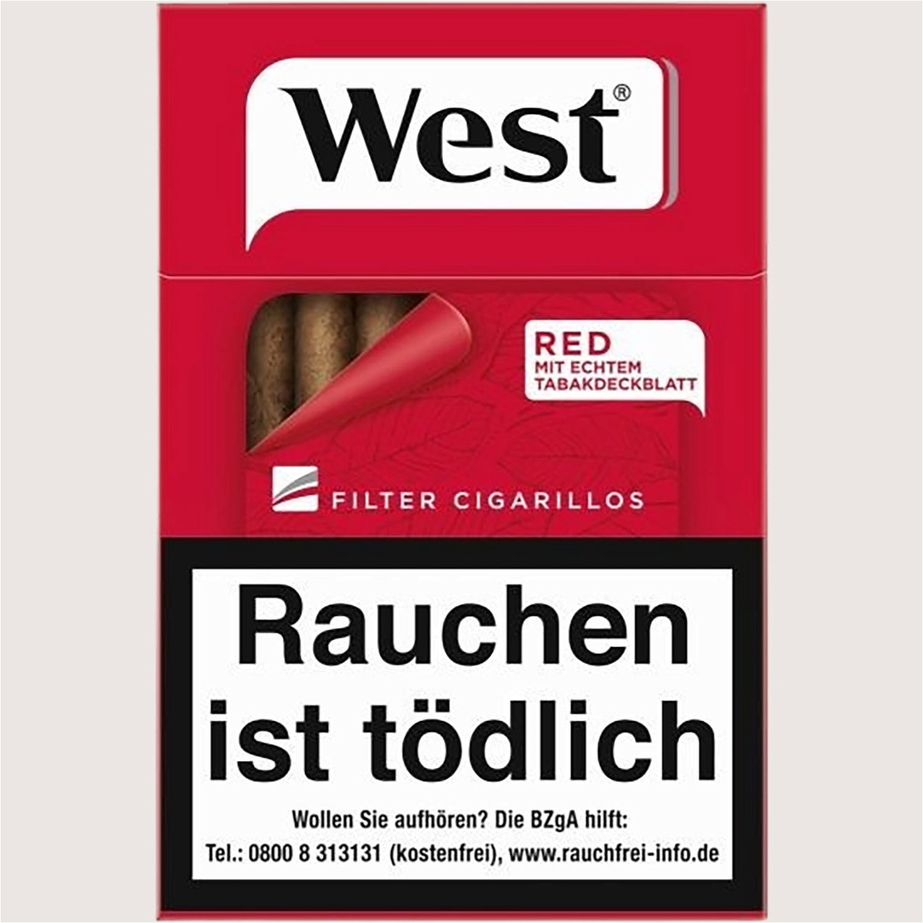 West Red Filter Cigarillos