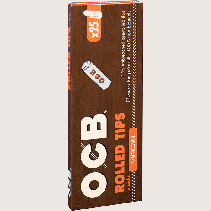 OCB Unbleached Rolled Tips 25 Filter
