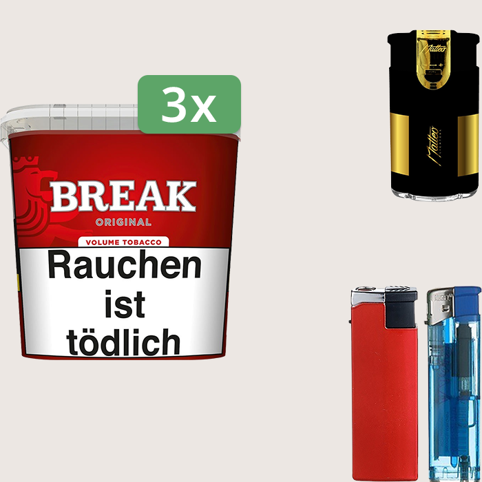 Break Original 3 x 185 g Sparpaket mit Feuerzeugset