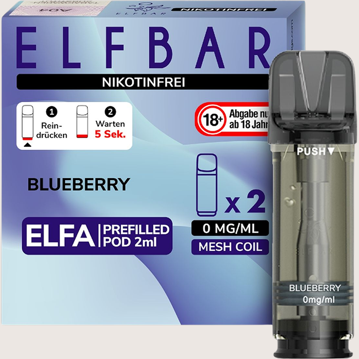 Elfbar Elfa Nikotinfrei Blueberry 0 mg