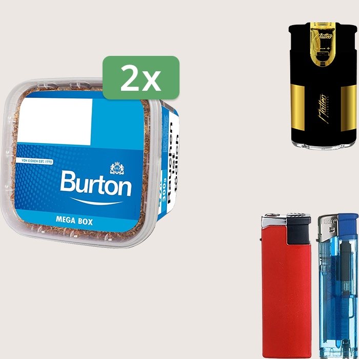 Burton Blue 2 x 270 g Sparpaket mit Feuerzeugset