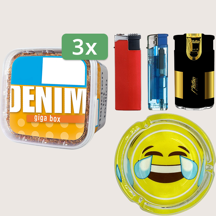Denim Classic 3 x 315 g Sparpaket mit Aschenbecher