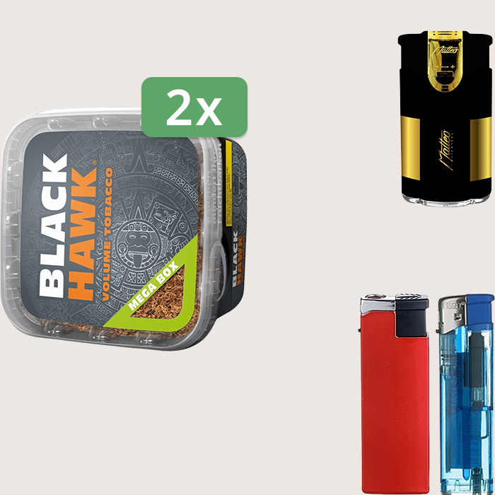 Black Hawk 2 x 230 g Sparpaket mit Feuerzeugset