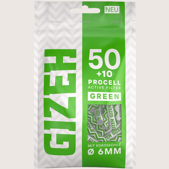 Gizeh ProCell Active Filter Green 6 mm 60 Filter