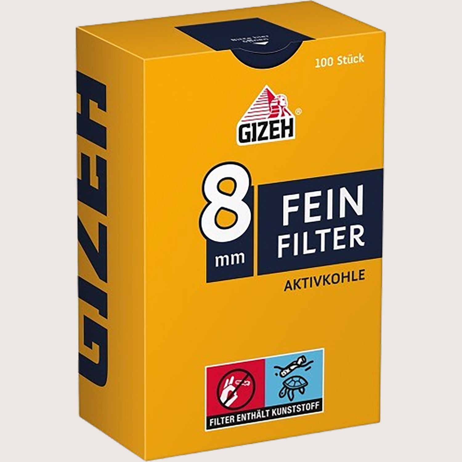 Gizeh Aktivkohlefilter 8 mm 100 Filter