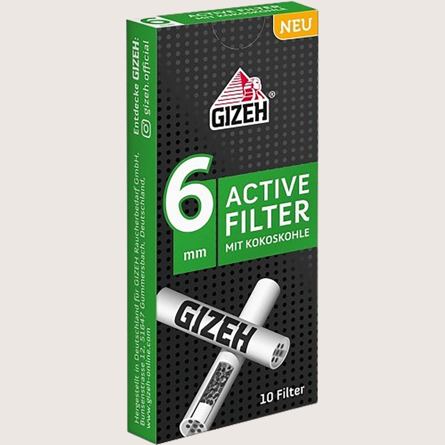 Gizeh Black Active Filter 6 mm 10 Filter