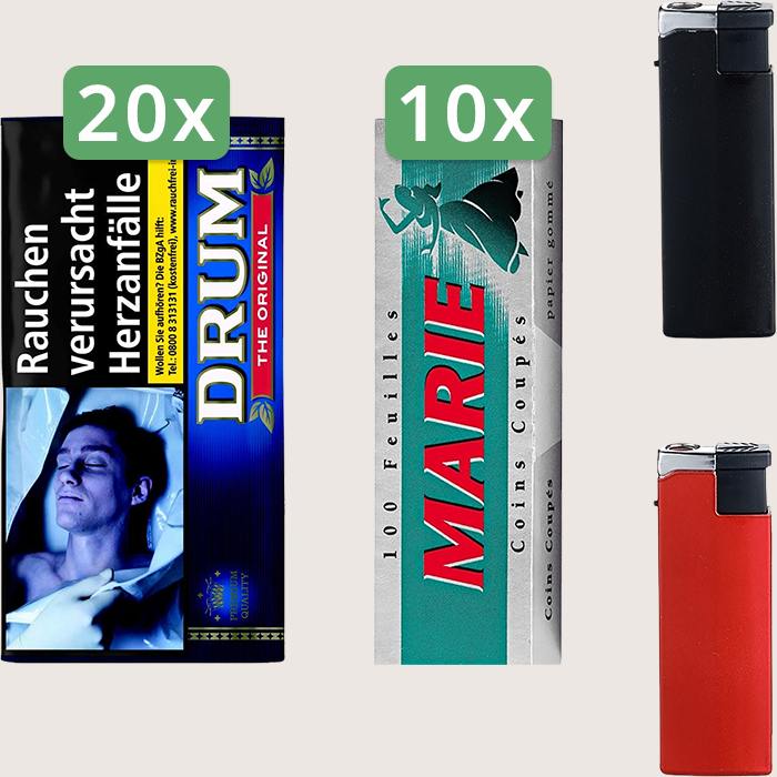 Drum Original 20 x 30 g Sparpaket mit 1.000 Marie Blättchen