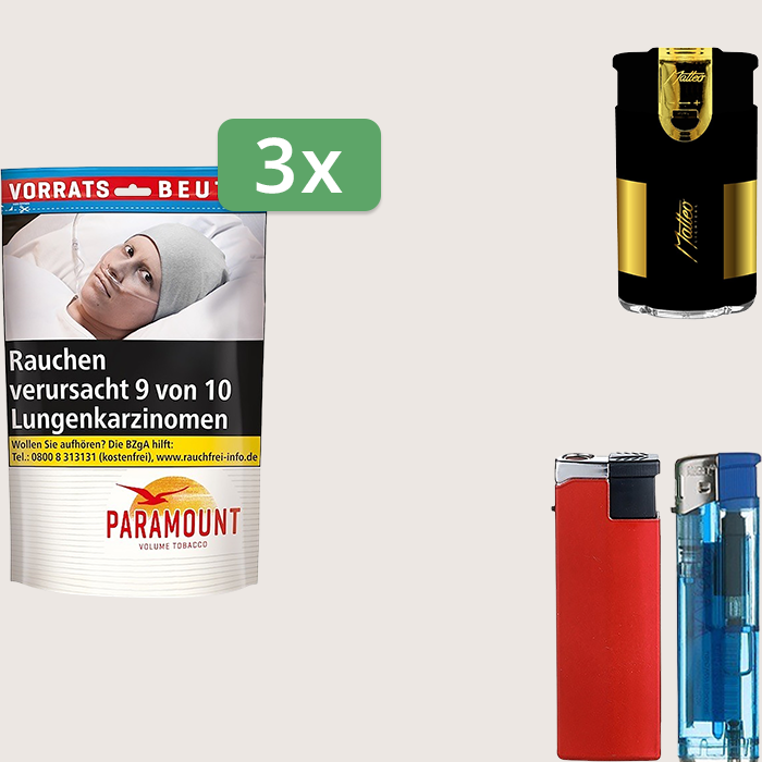 Paramount 3 x 185 g mit Feuerzeugset