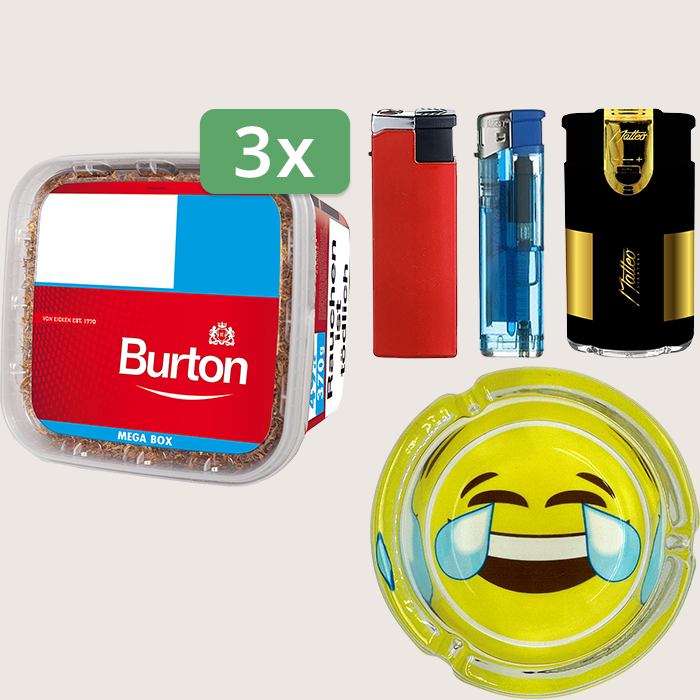 Burton Full Red 3 x 270 g mit Aschenbecher
